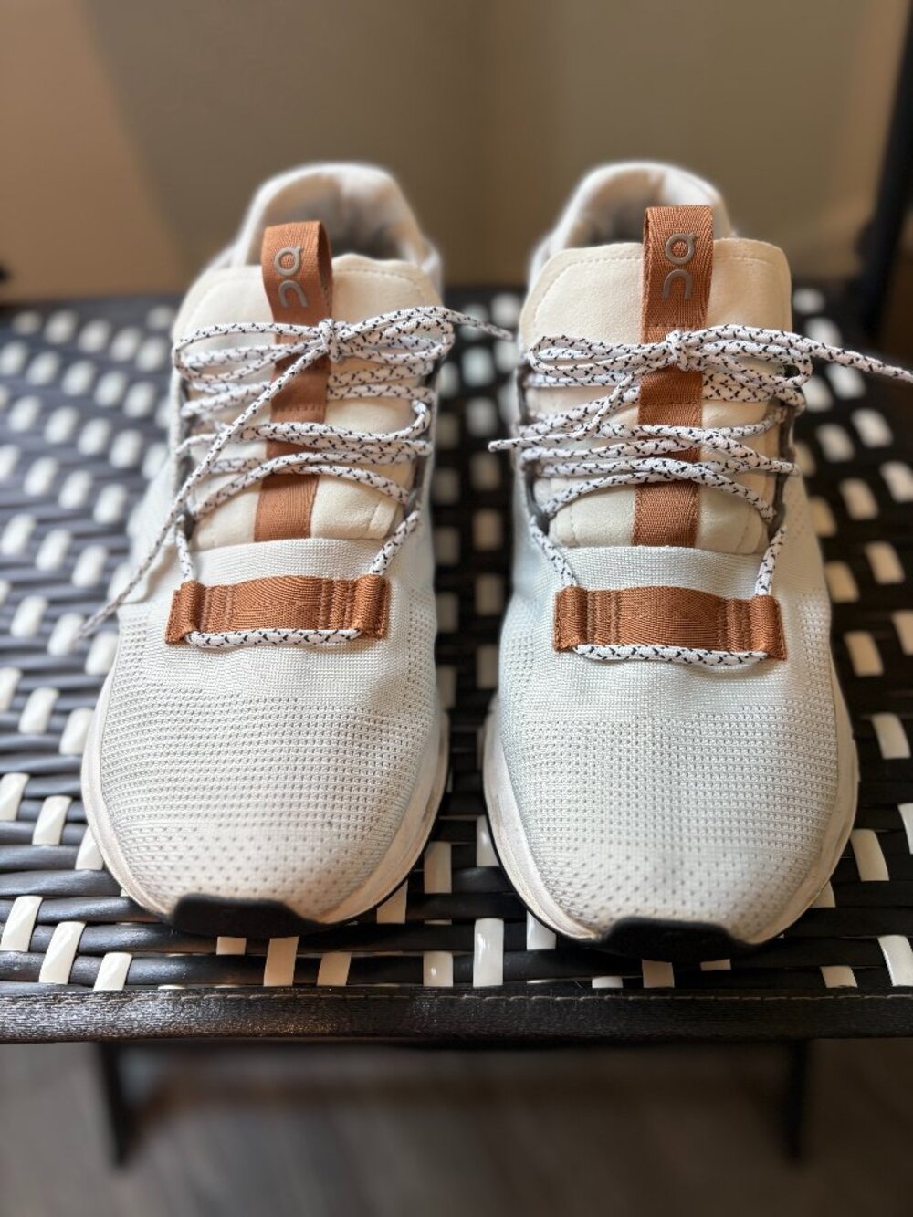 On Running Cloudnova White Sand Sneakers Women's Size 8.5 Athletic Shoes